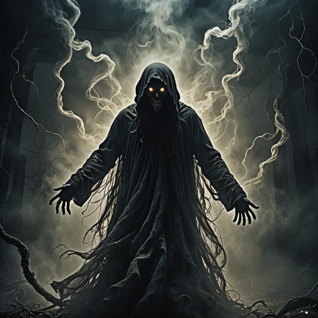 Twisted Ghost in Dark Surrealist Artwork