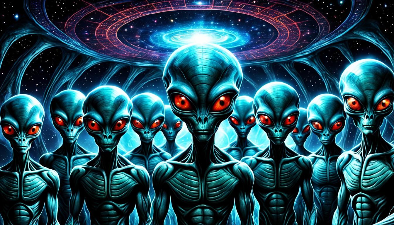 Surreal DMT Entities in Futuristic Templates