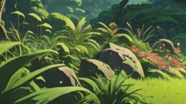 Vibrant Exoplanet Landscape with Bizarre Flora in a Rich, Fa...