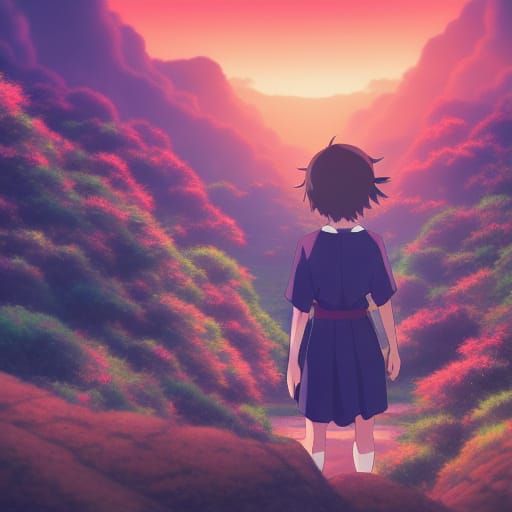 Anime Studio Ghibli Album Cover in Vibrant 8k Resolution