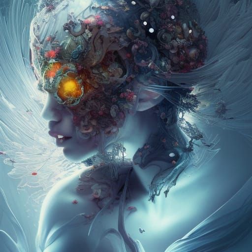 Ethereal Warrior in Shimmering Aquamarine Armor