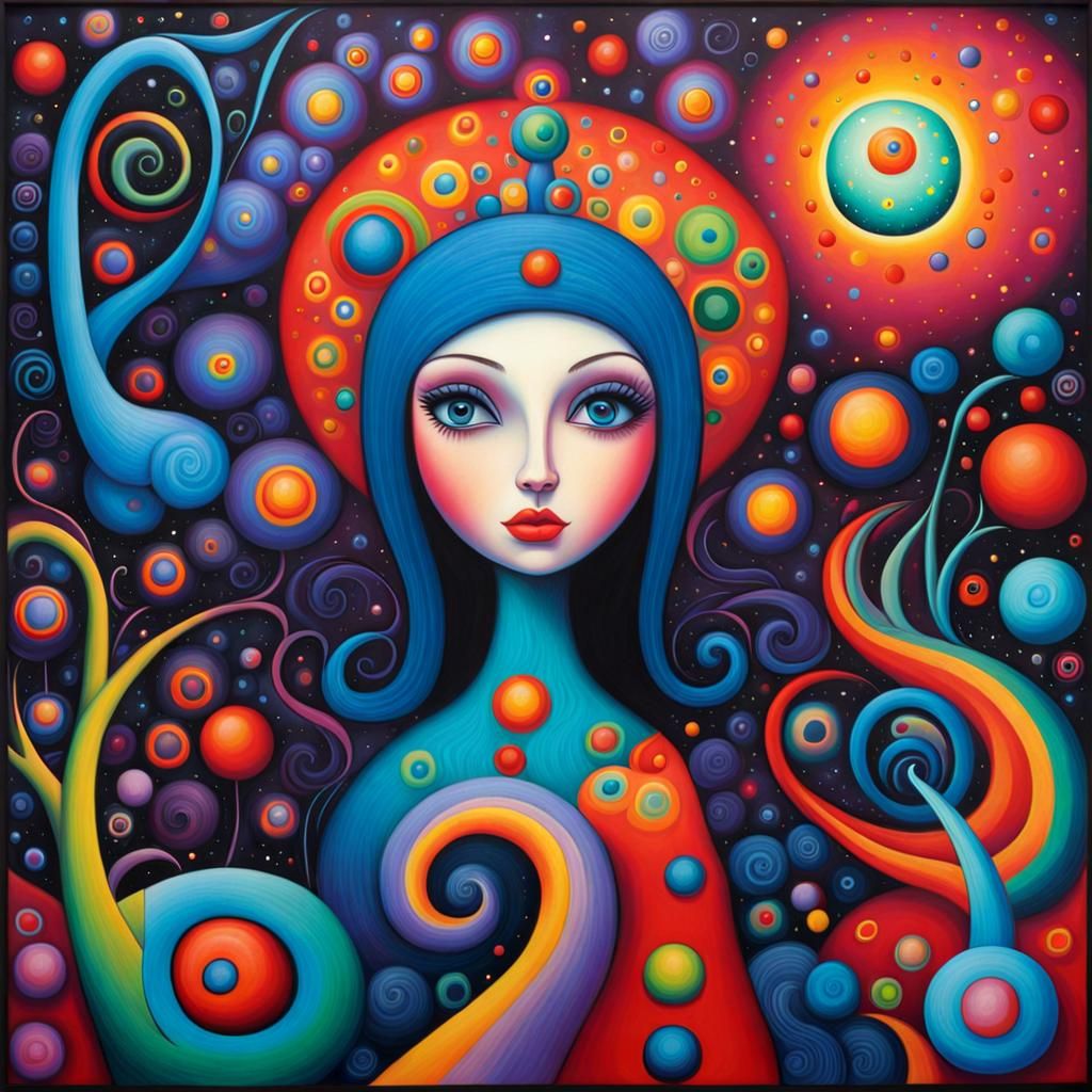 Surrealist Dreamscapes of a Mysterious Woman