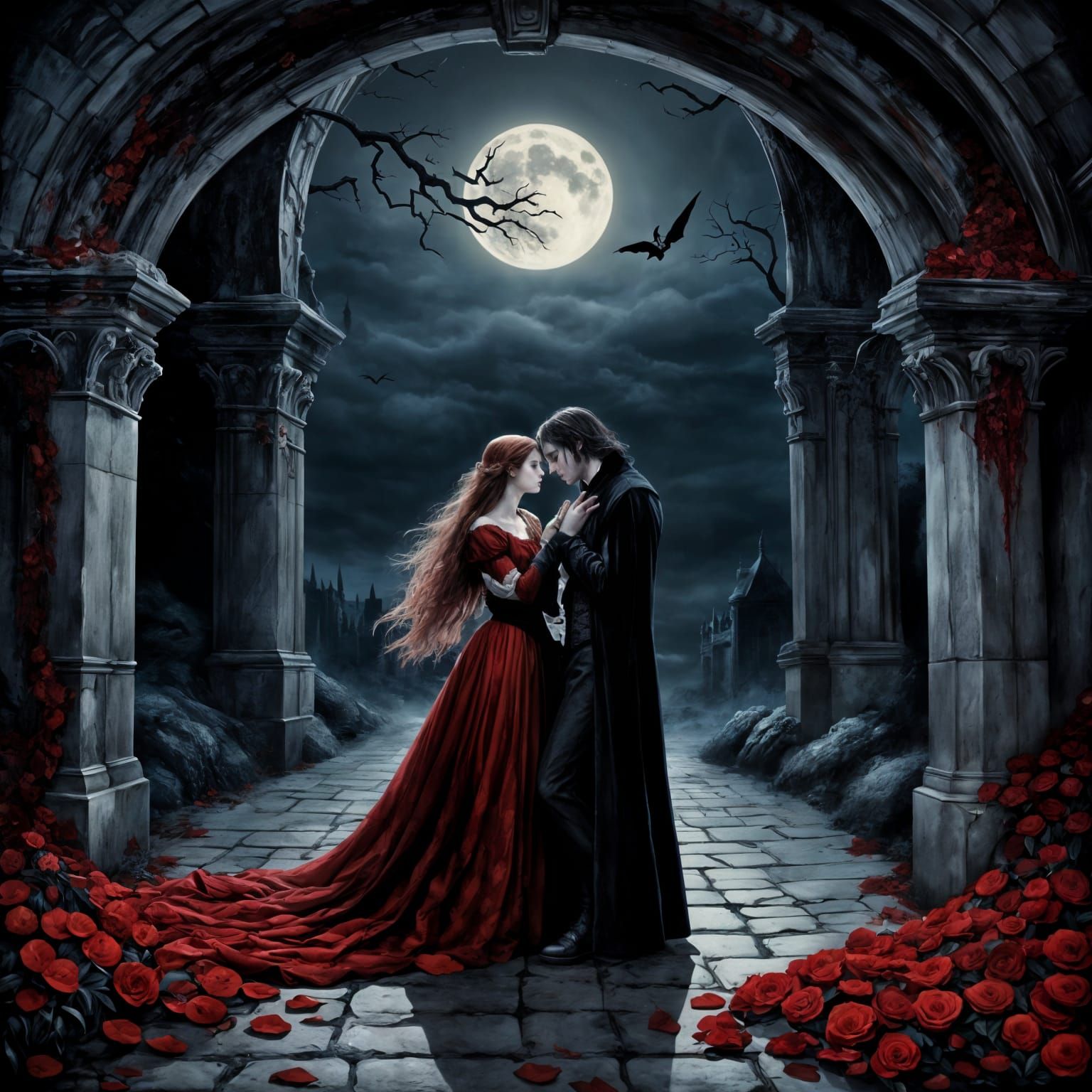 Vampire's Tragic Embrace: A Gothic Romance