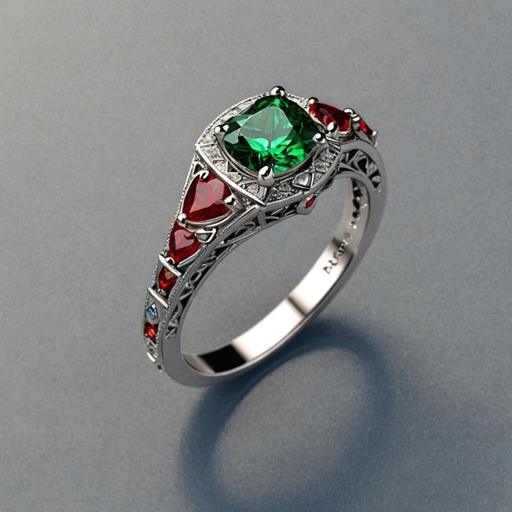 Luxurious Ruby Engagement Ring in Ornate Box