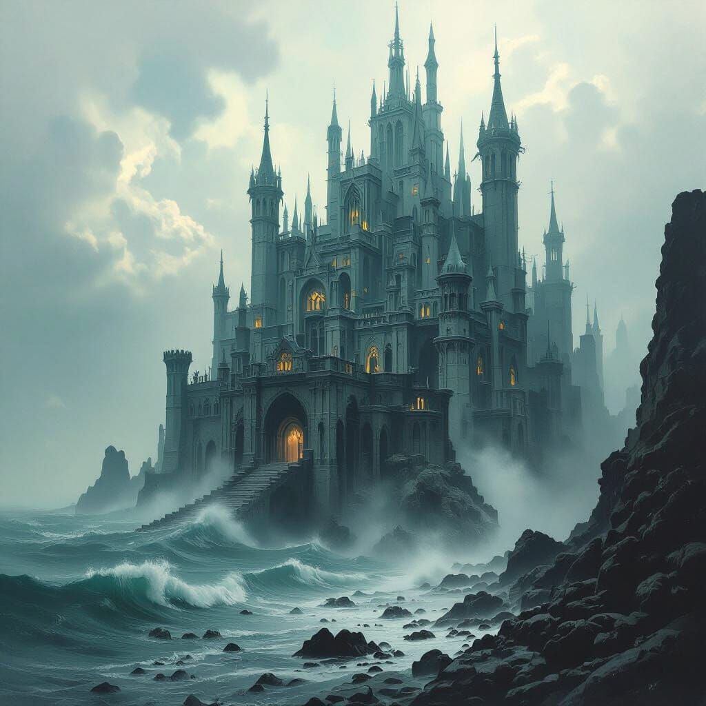 Cyclopean City Rises: A Gothic Horror Dreamscape