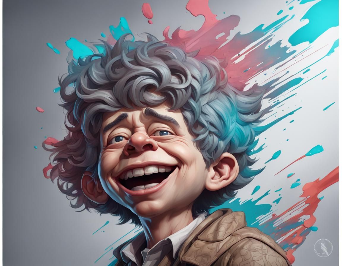 8K Concept Art Portrait of Alfred E. Neuman in Vibrant Triad...