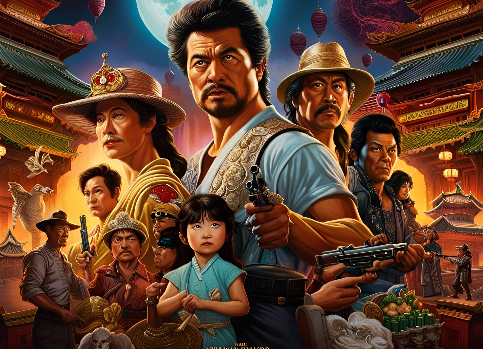Big Trouble in Little China Movie Poster in Photorealistic S...