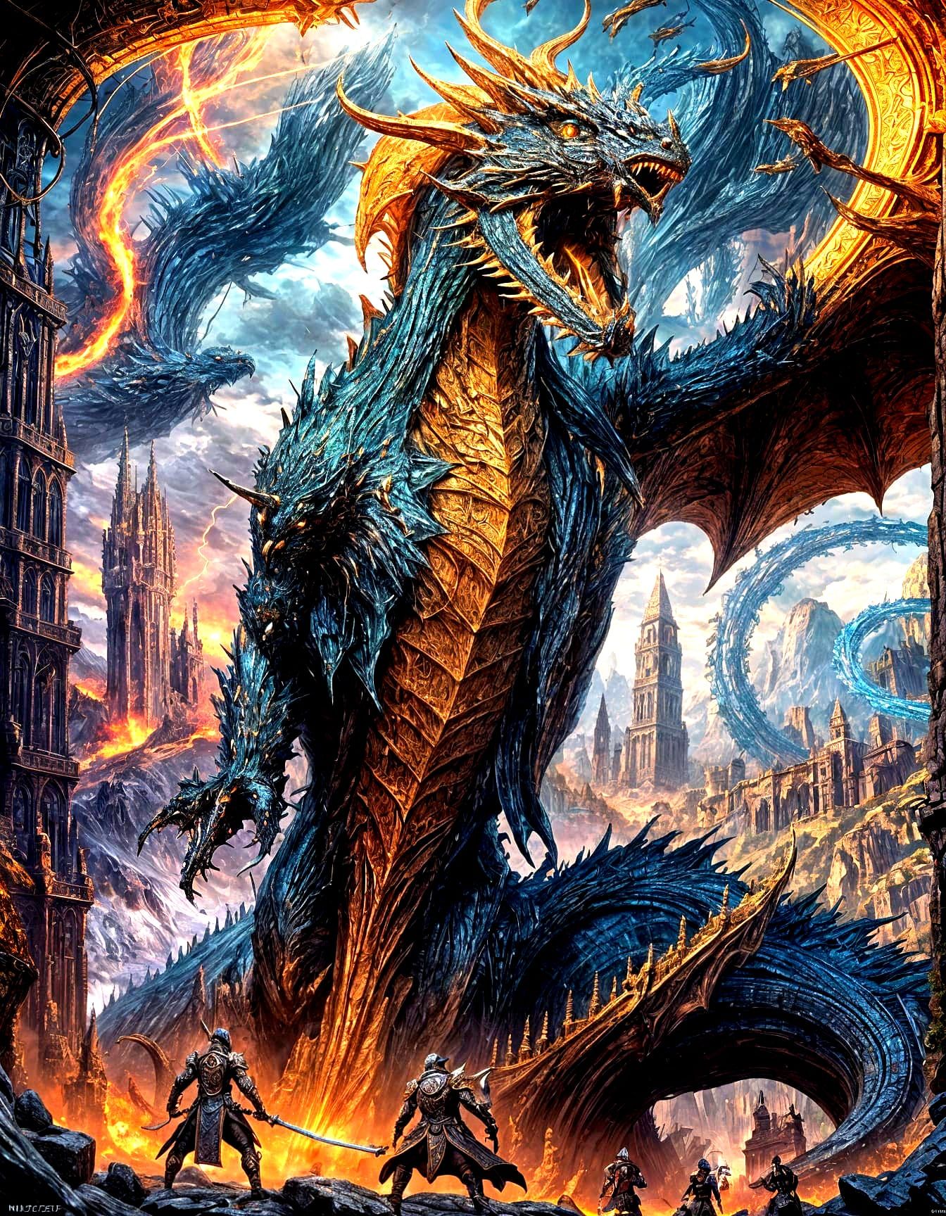 Ink Saturated Fantasy World on Magazine Cover