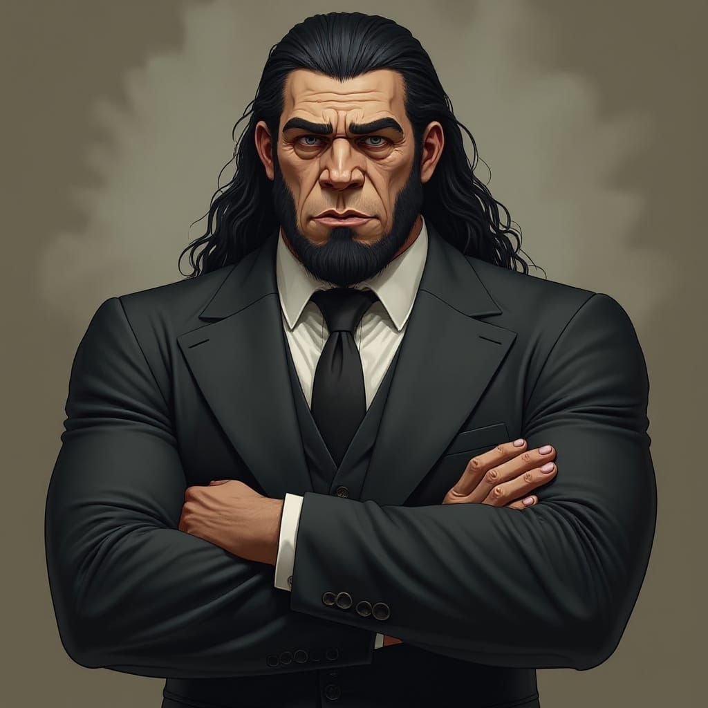 Neanderthal Man in a Suit