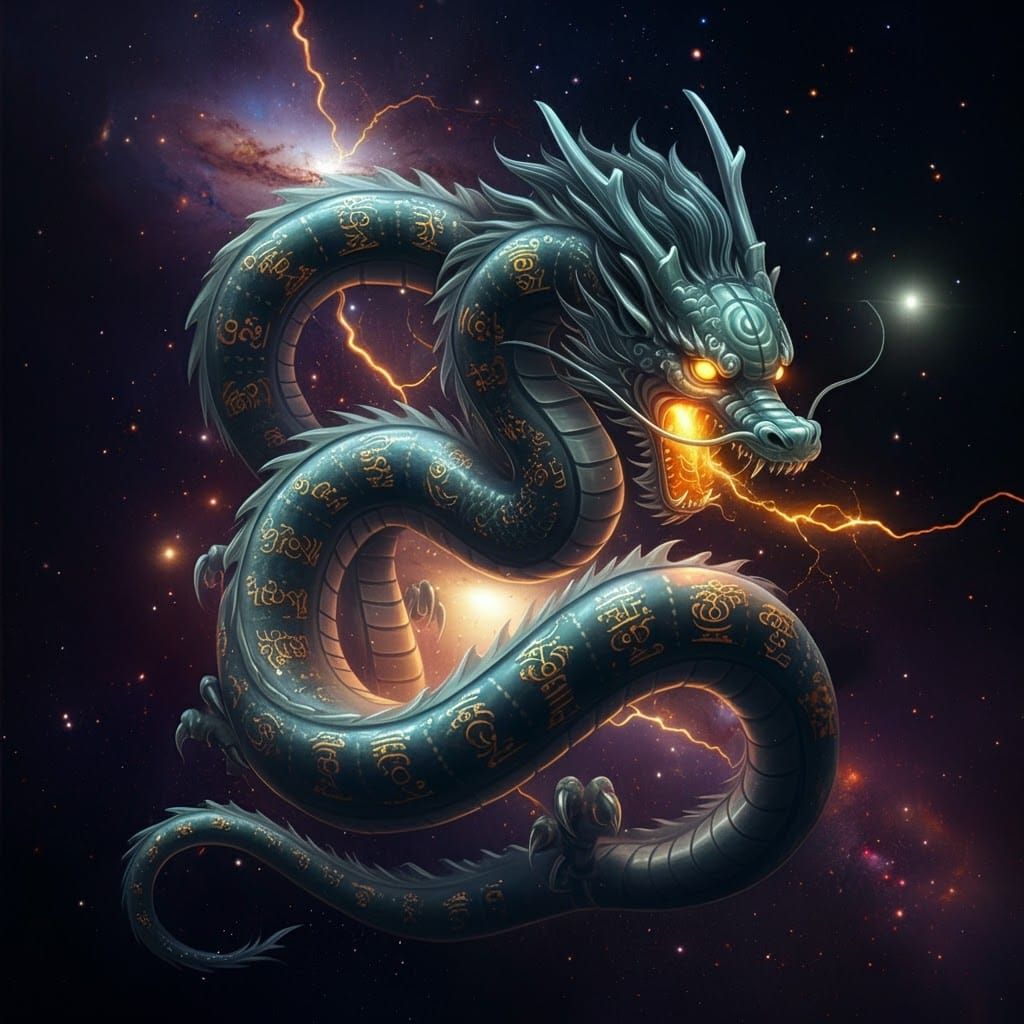 Celestial Jade Dragon Unleashes Cosmic Fury