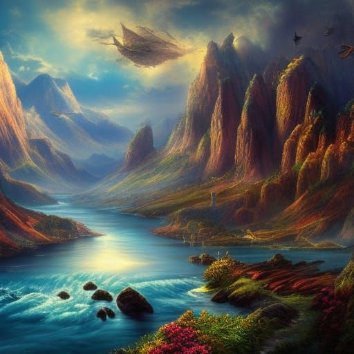 Detailed Landscapes in Deep Color, 8K Resolution