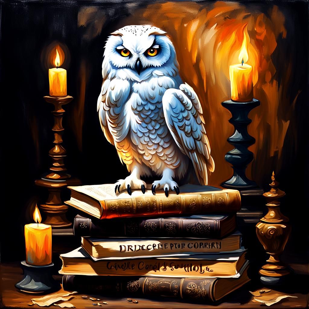 Owl in Dark, Mysterious Study