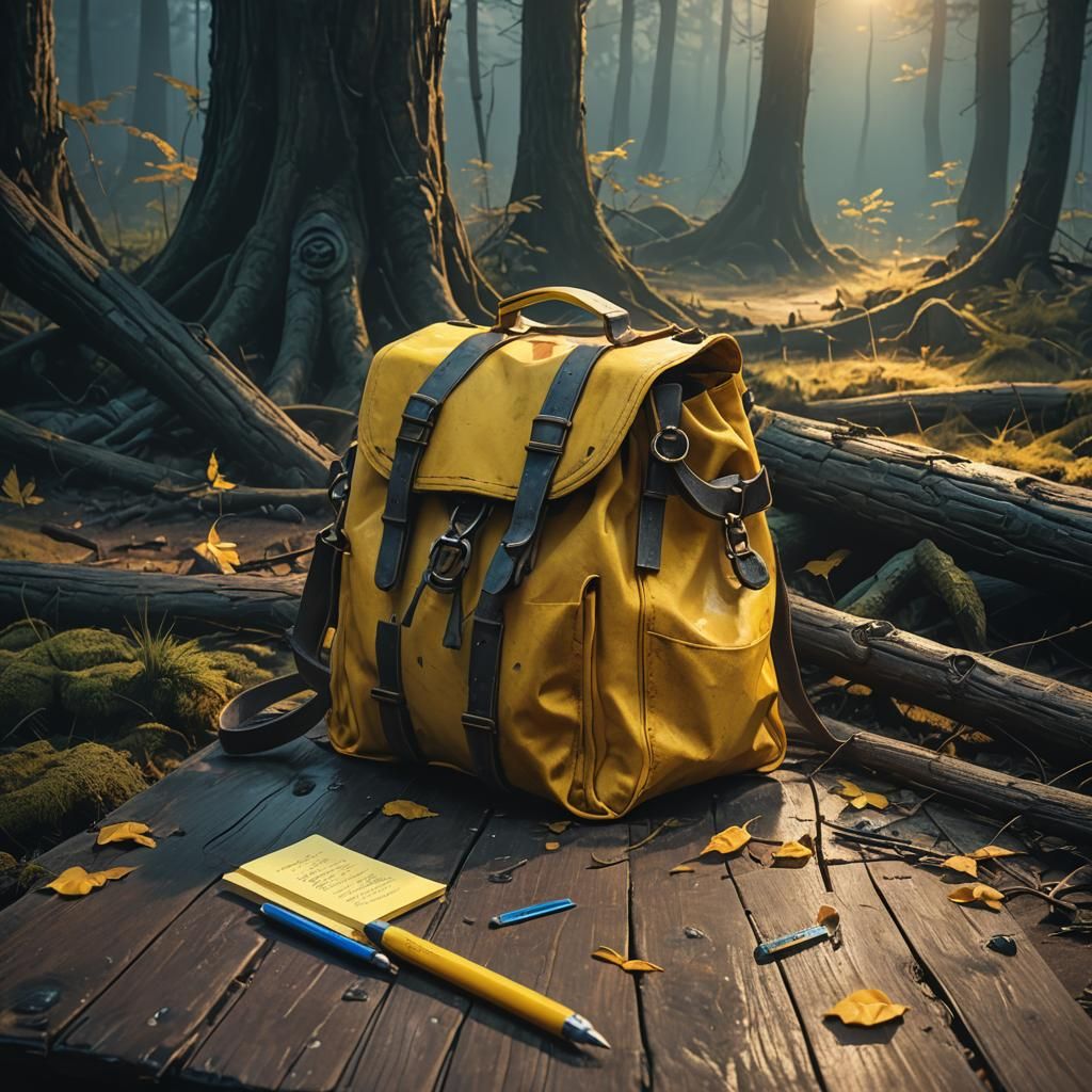 Mystical Forest Hideout, Inspired by Dreamlike Oil Painting