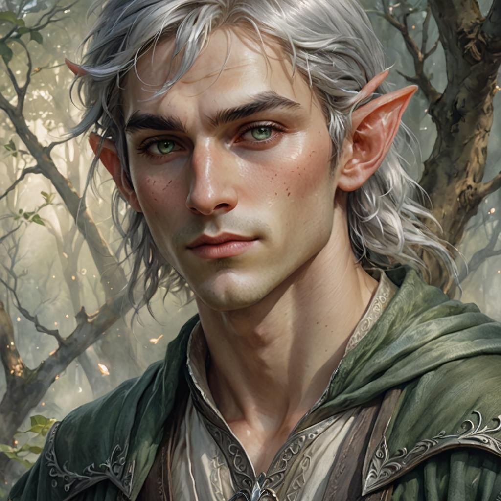 Ethereal Elf in Fantasy Realism Style