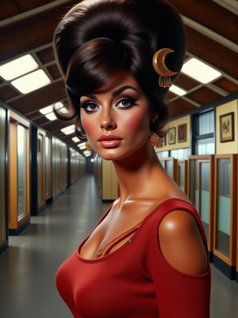 Bouffant Beauty in Space