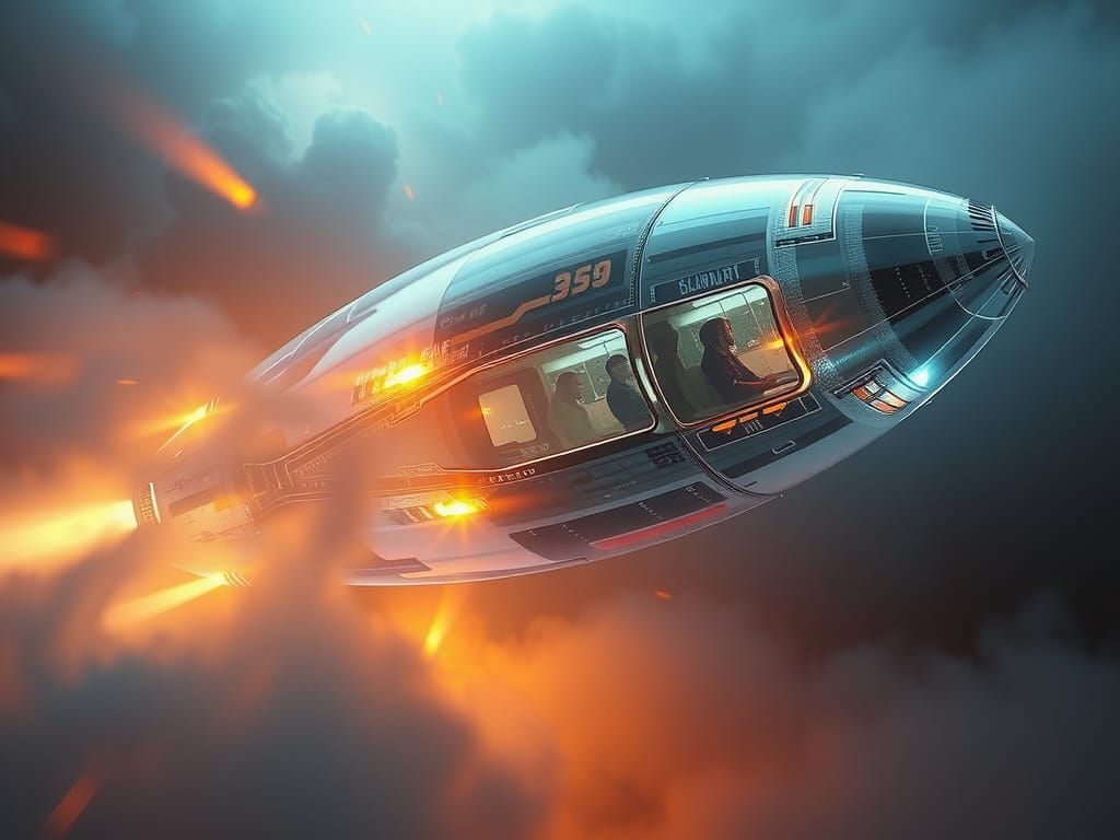 Surreal Spacecraft Expedition in a Fantastical Galaxy