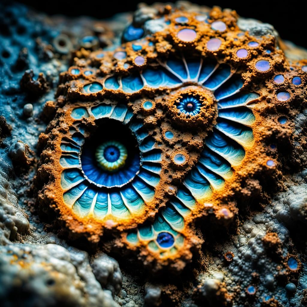 Epic Permineralized Fossil Masterpiece in Psychedelic Art St...