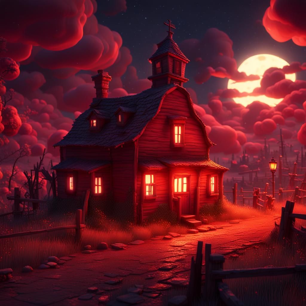 An eerie  rustle old village comes in a a 3D HD sculpted lan...