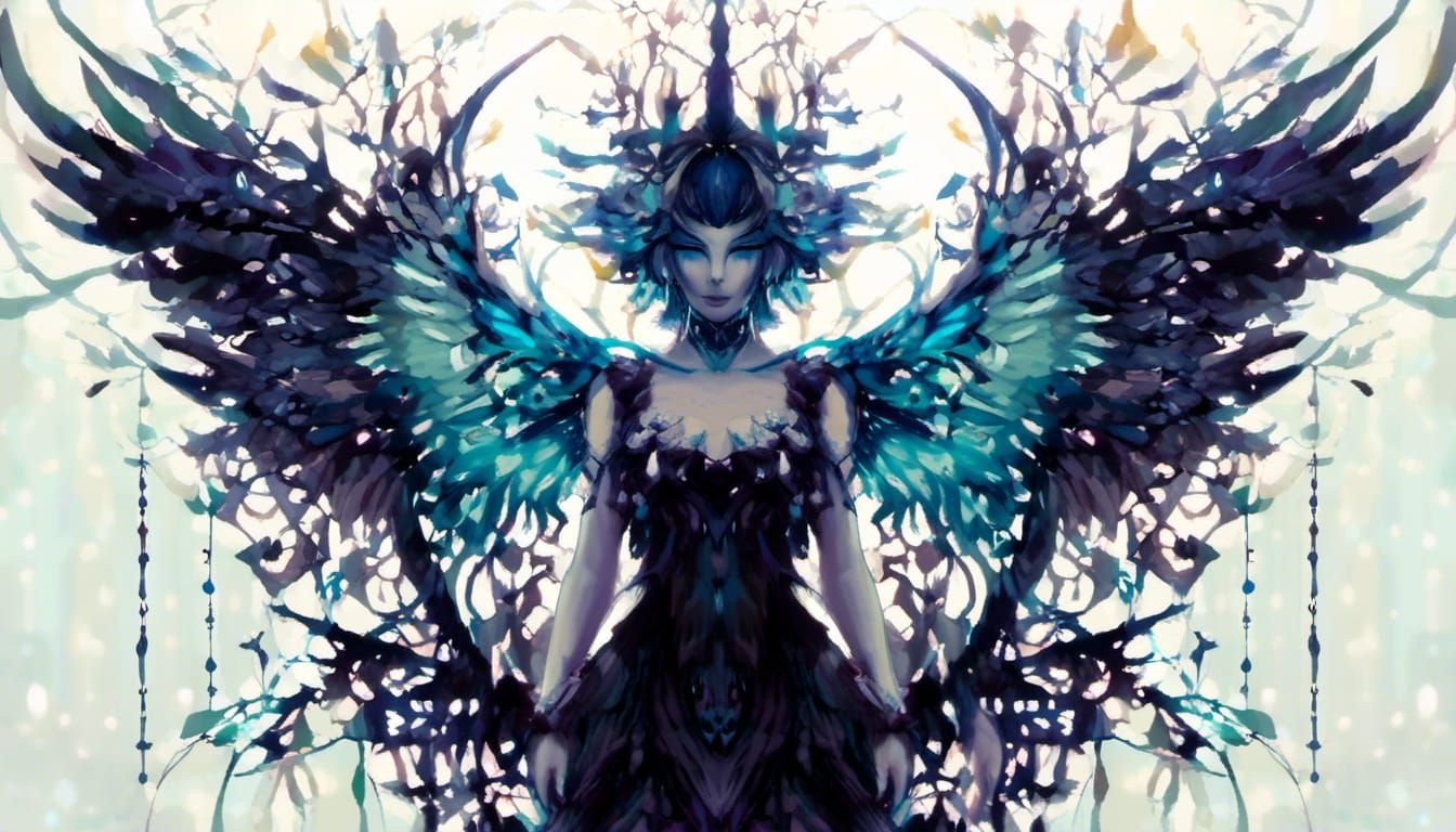 Crystal Winged Fairy in Enchanted Forest