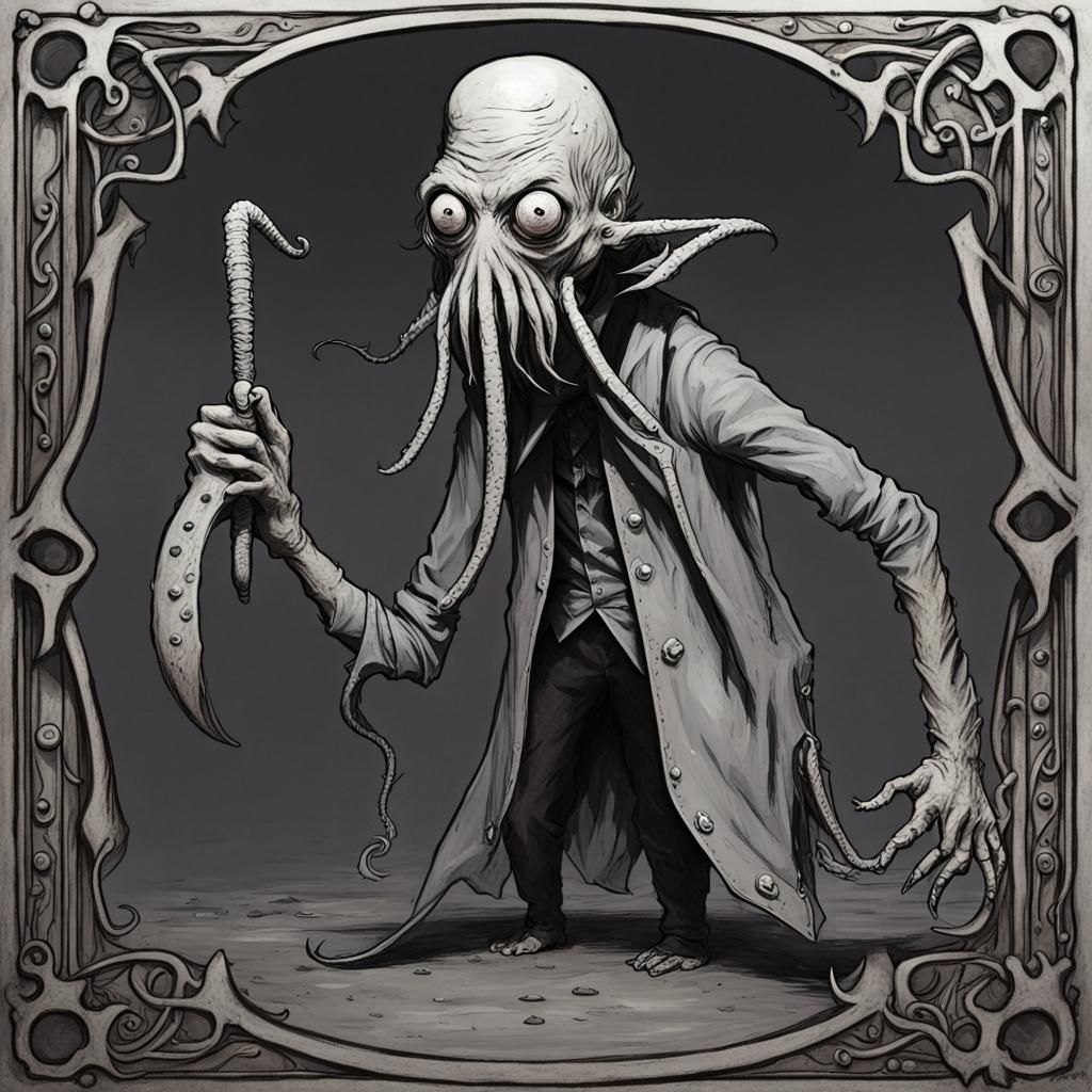 Eldritch Ghoul Squire in Muted Horror Style