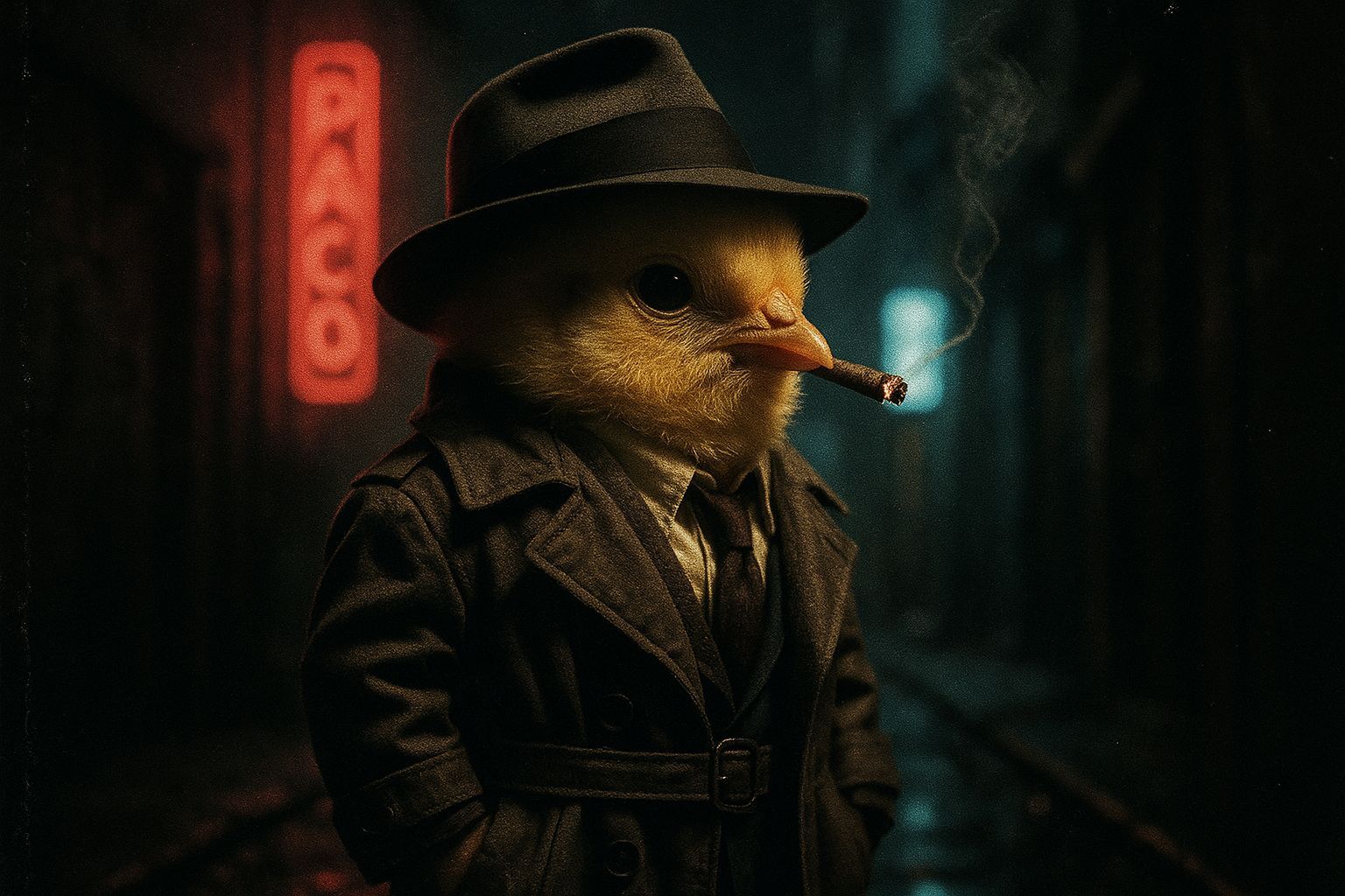 Noir Chick Detective in Gritty Cinematic Style