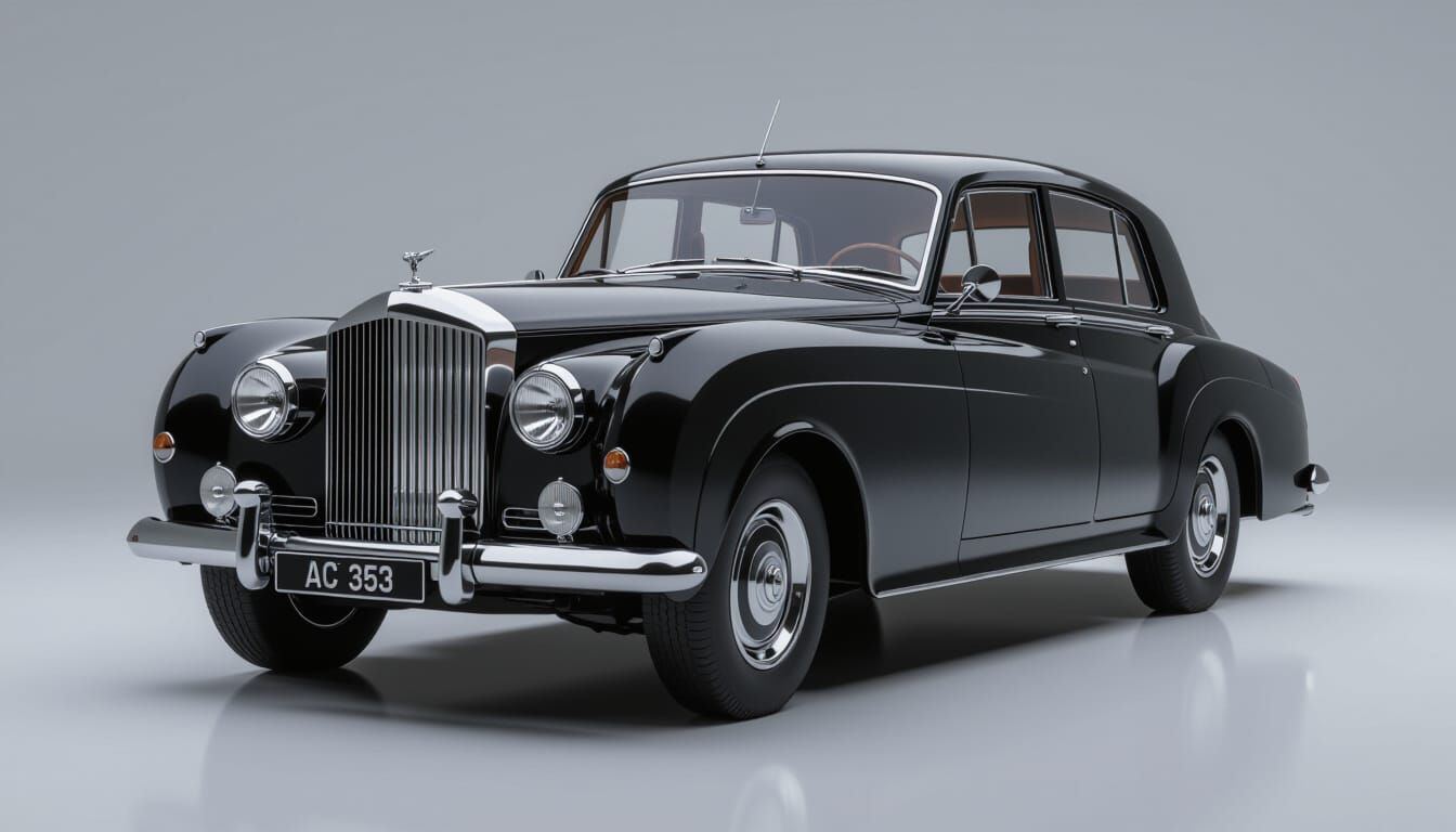 Detailed Matte Painting of 1960 Bentley Sedan