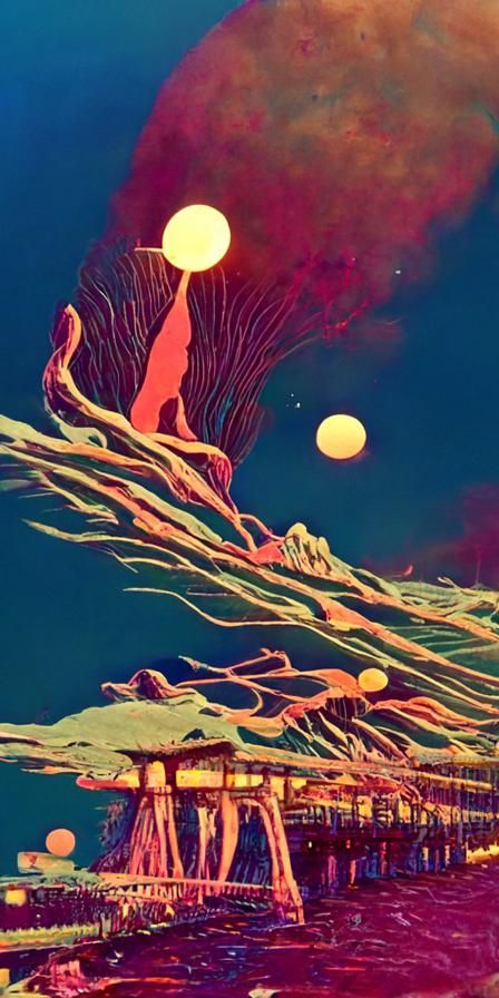 Vibrant Surreal Nebula Ecliptic
