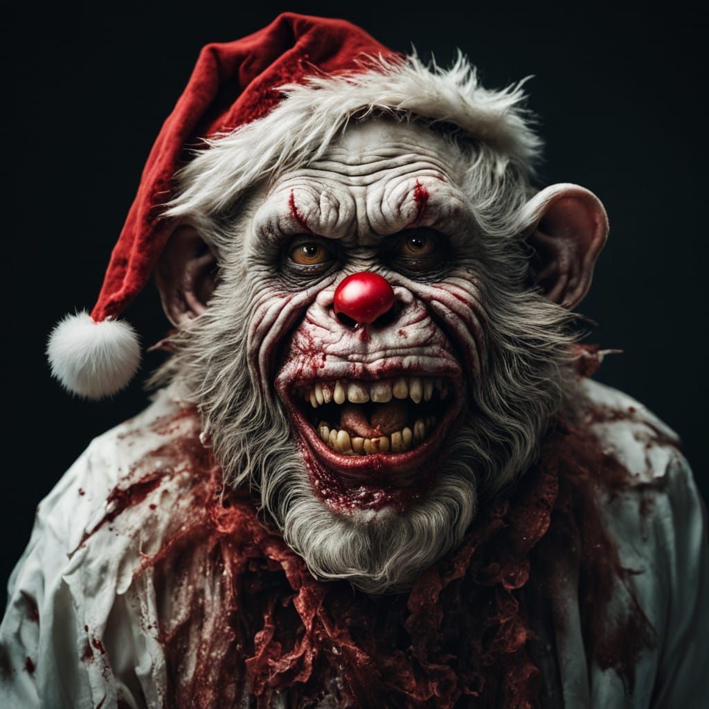 Grotesque Zombie Monkey Monster Clown Santa Claus