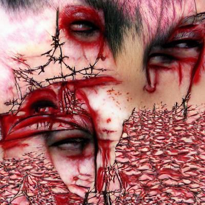 Surreal Cityscape Descends into Carnage in Cyberpunk Style