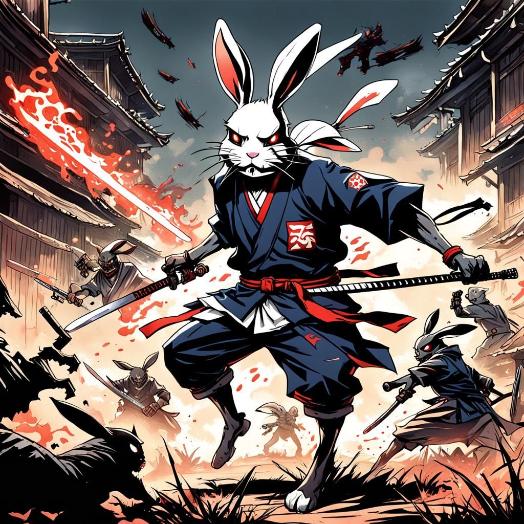 Surreal Anime Key Visual of Zombie Samurai vs Demonic Ninja...