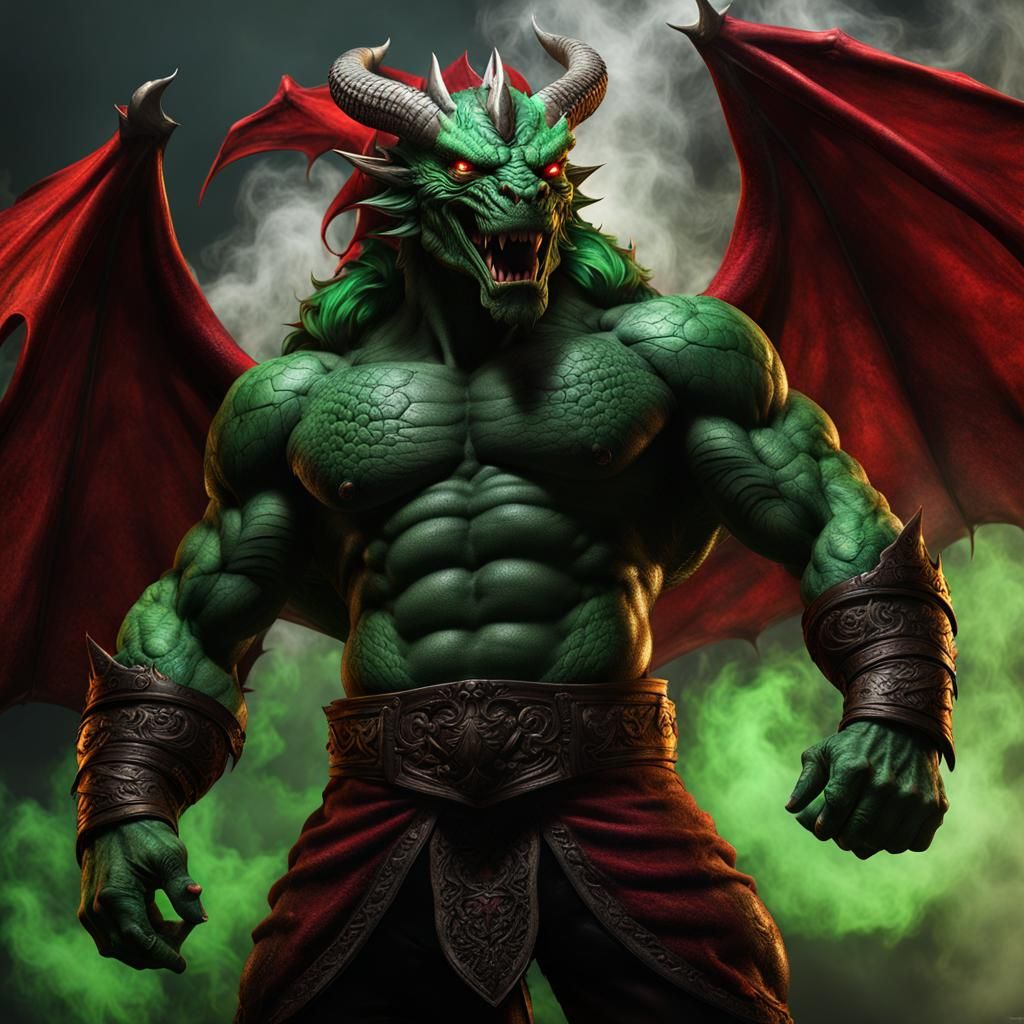 Majestic Dark Dragon in Festive Hues