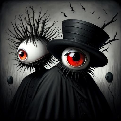 Ethereal Surrealist Masterpiece: Haunting, Faceless Figures...