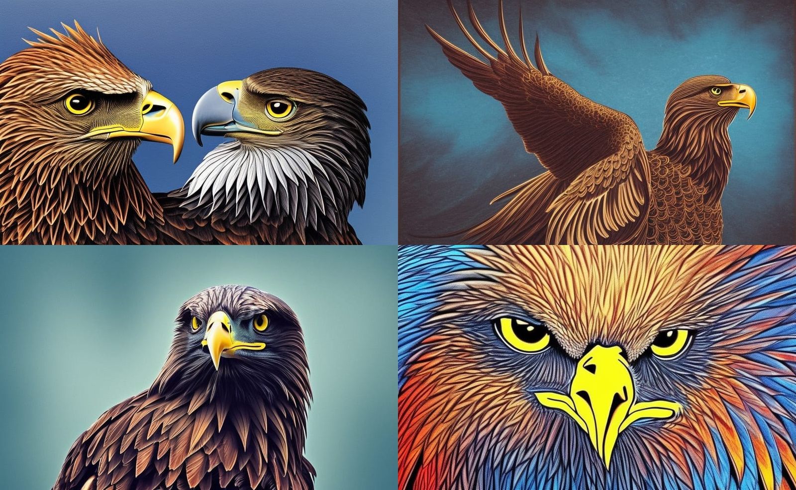 Majestic Eagle in Flight Over Dark Forest in Photorealistic....