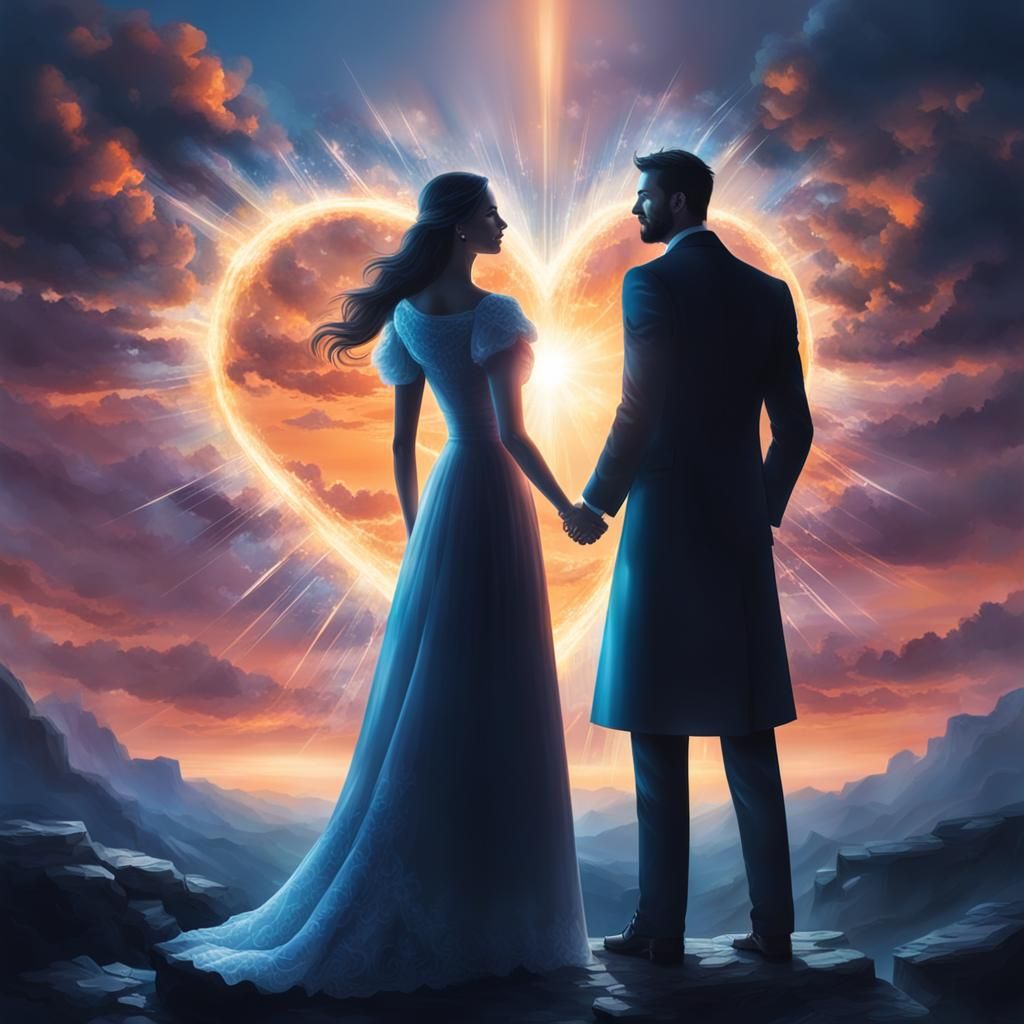 Radiant Faced Lovers in Soft Focus Beauty