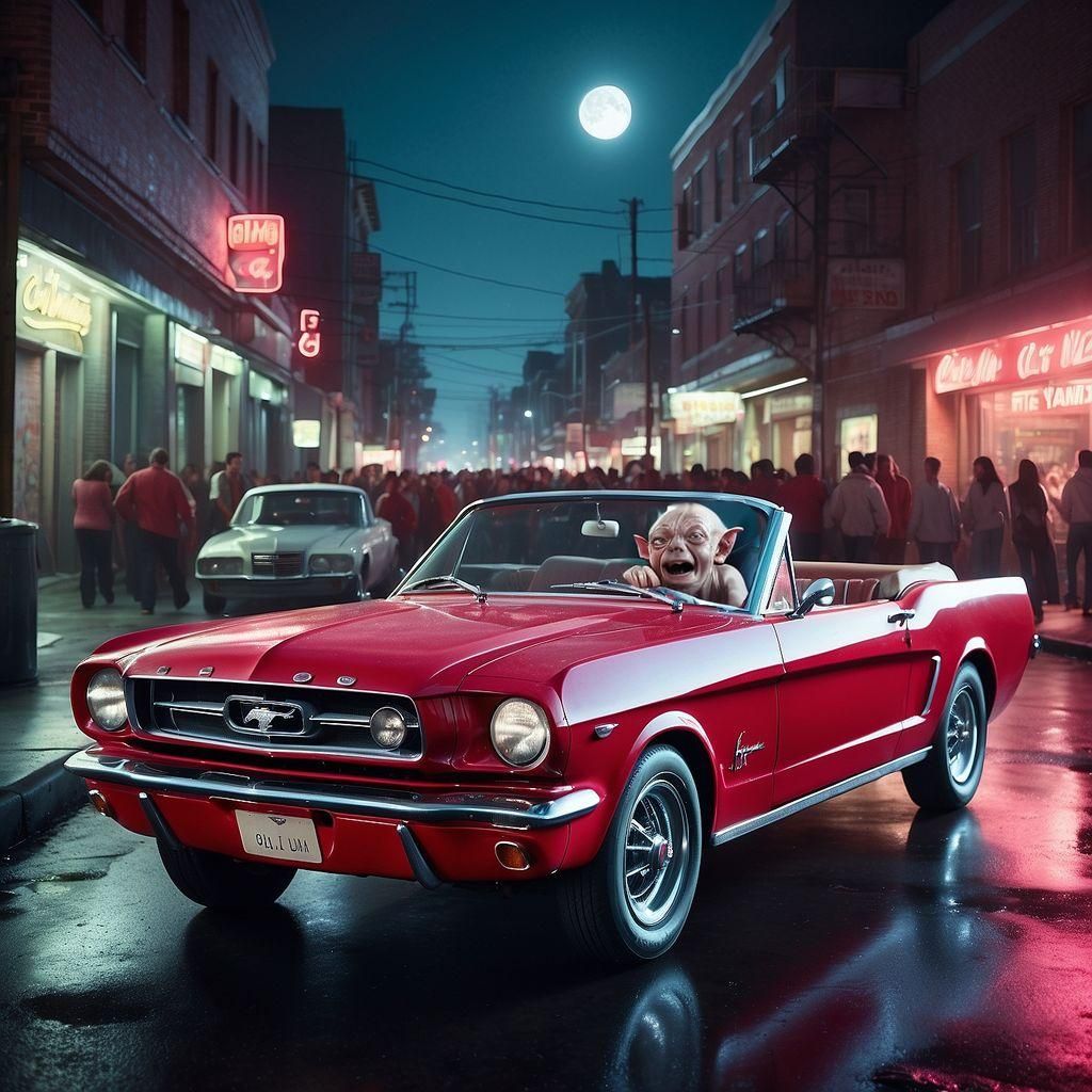 Maniacal Gollum Speeds Down Highway in High-Performance Spor...