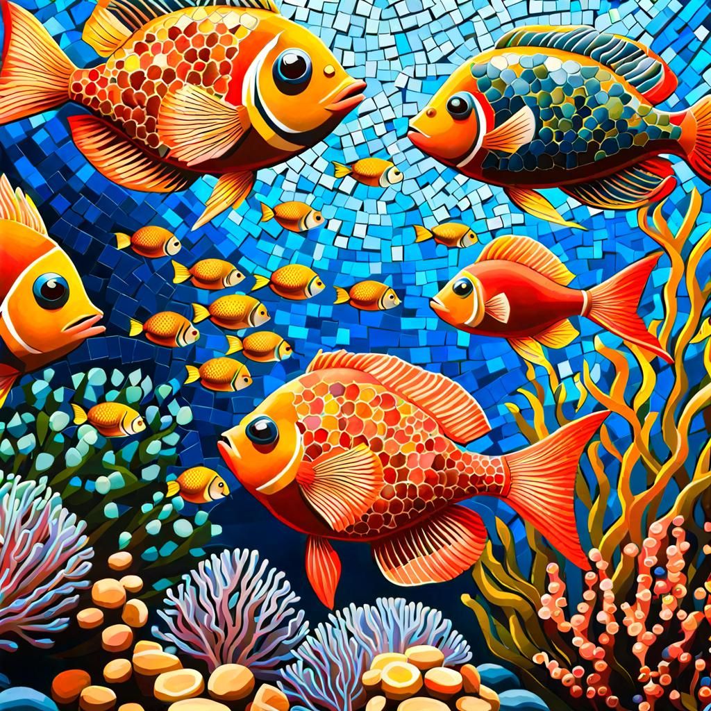 Underwater Mosaic Scene. 3