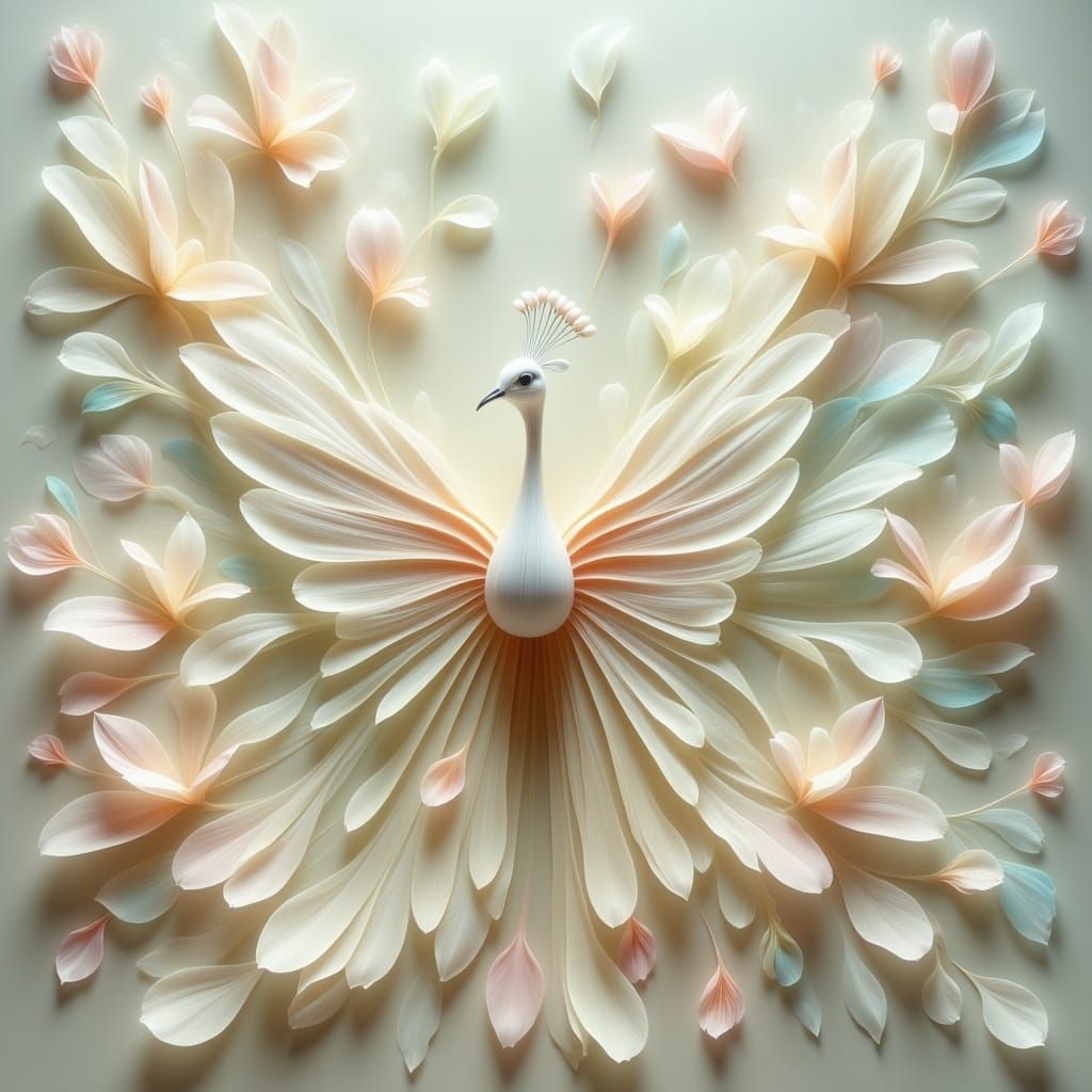 Origami Peacocks in Dreamy Whimsy