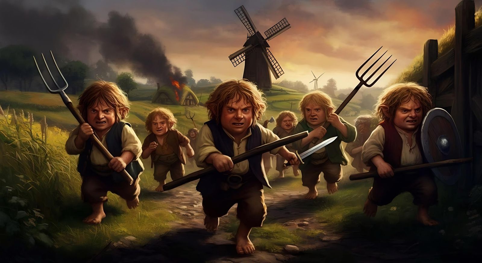 Hobbits Unite in Defense of their Village - A Heroic Skirmis...