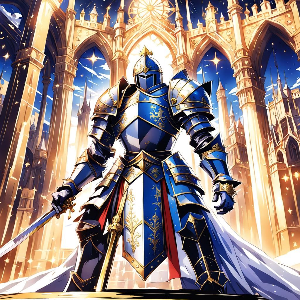 Chivalrous Knight in Majestic Kingdom of Elaria