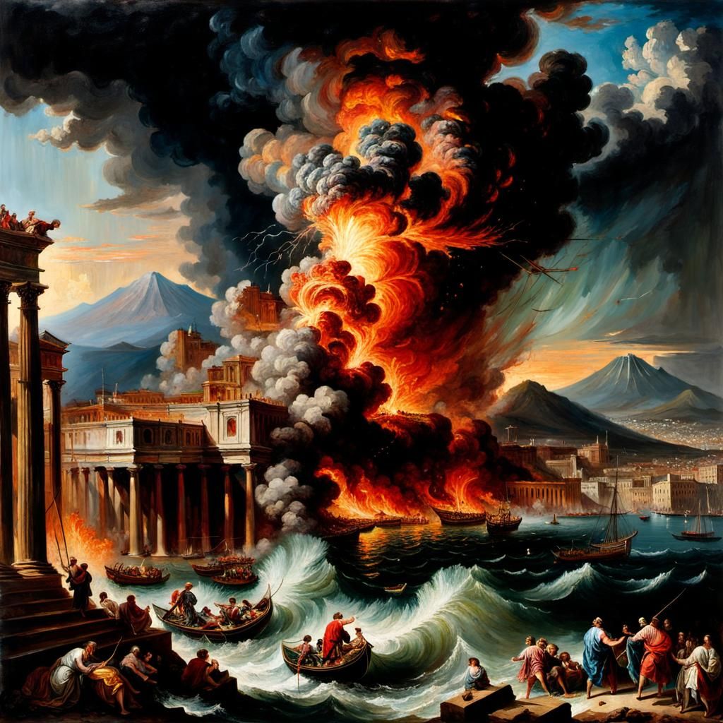 Neoclassical Nature's Fury, Pompeii 🌋🎨