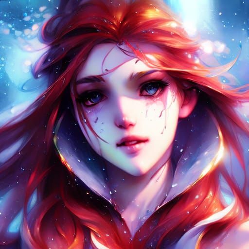 Lady in Winter Wonderland, in Impressive 8K Concept Art Styl...