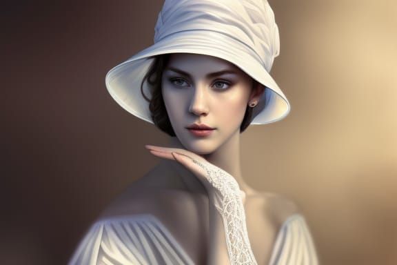 Elegant Woman in Victorian Attire