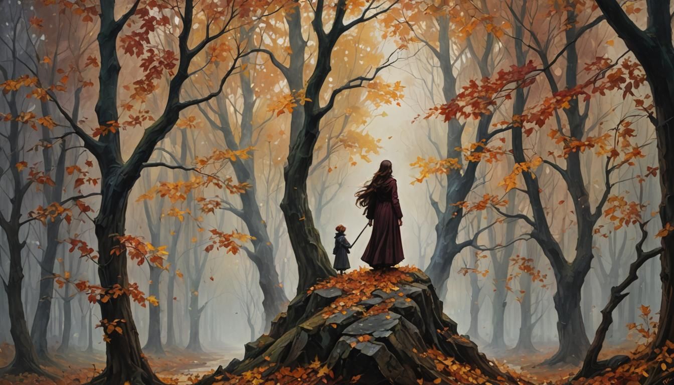 Autumnal Landscape in Romantic Style