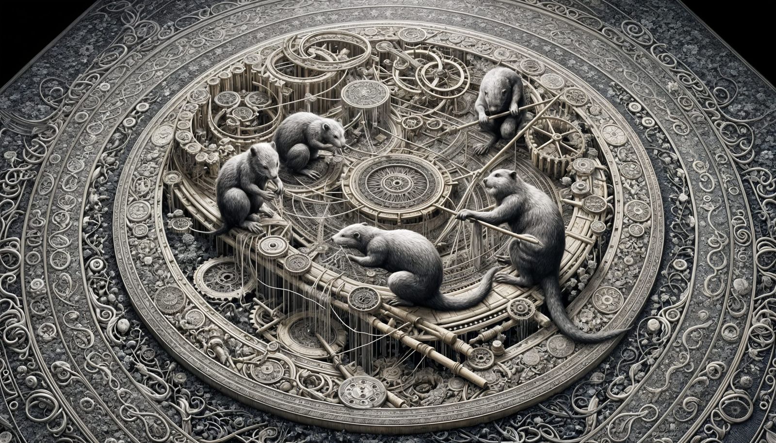 Harmonious Creatures Weave Timeless Tapestry