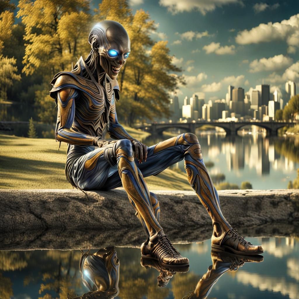 Photorealistic Aliens in Subdued, Magical Lighting