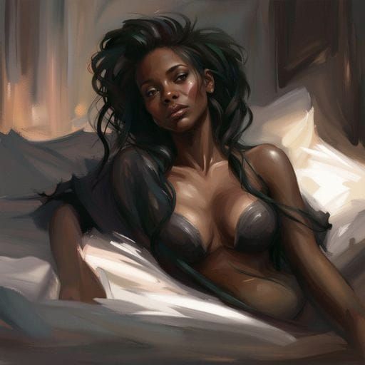 Stunning African Beauty with Radiant Features in Vibrant Col...