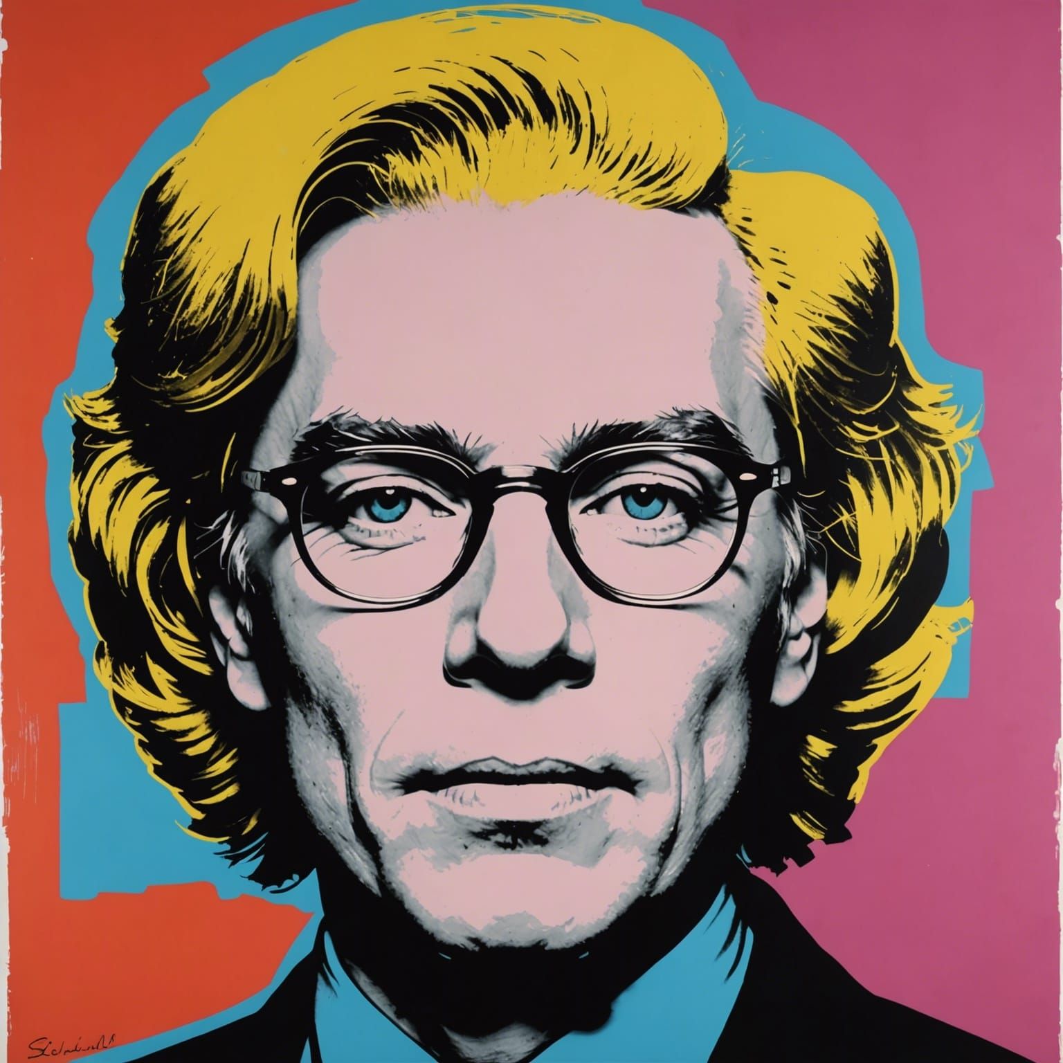 Pop Art Portrait in a Bold Color Palette