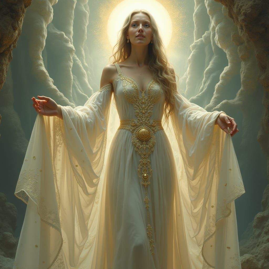 Goddess of Fate in Dreamlike Surrealism