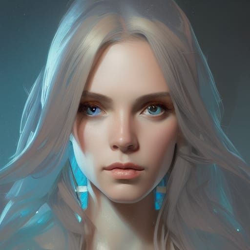 Glamorous Portrait in Triadic Colors