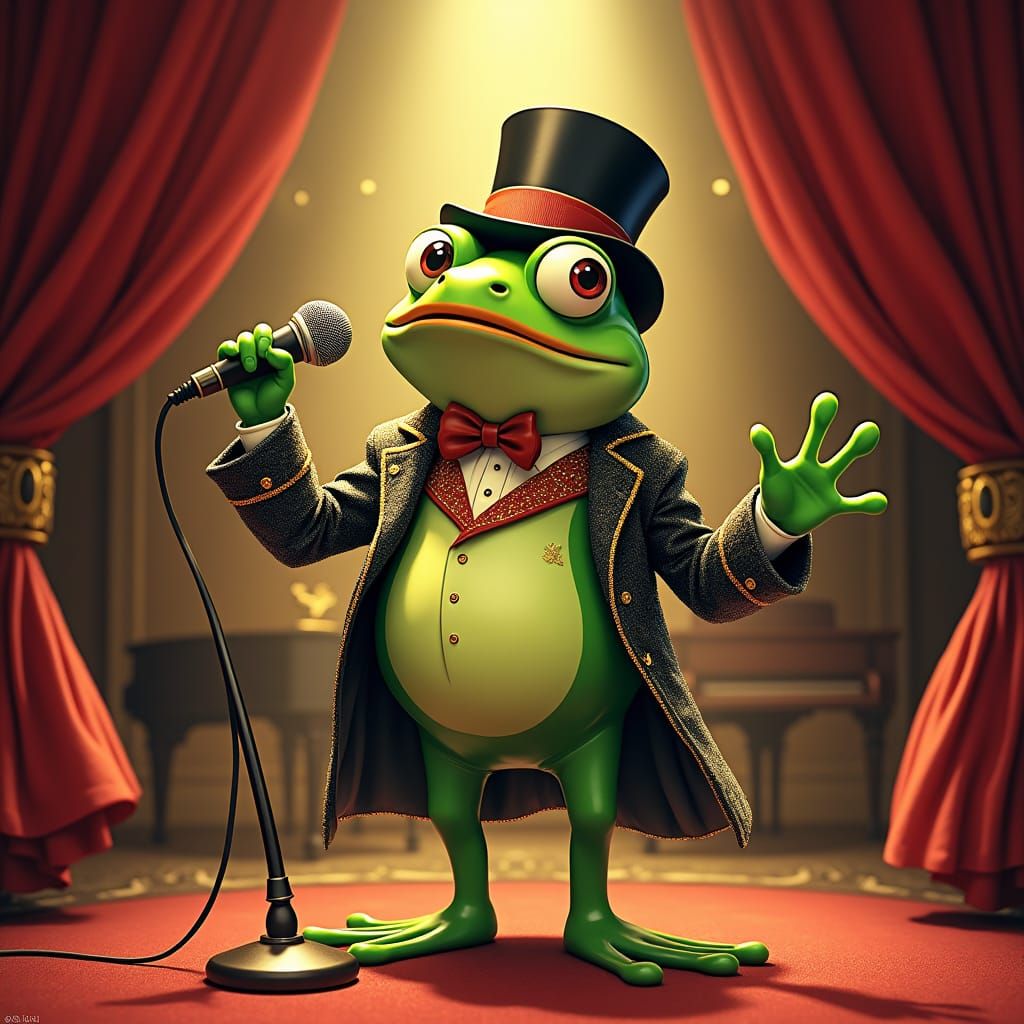 Frog Croons in Luxury Vaudeville Style